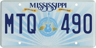 MS license plate MTQ490