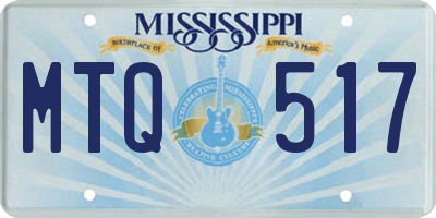 MS license plate MTQ517