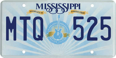 MS license plate MTQ525