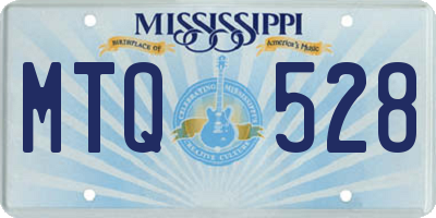 MS license plate MTQ528