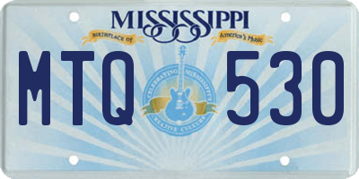 MS license plate MTQ530