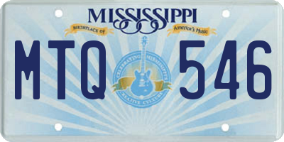 MS license plate MTQ546