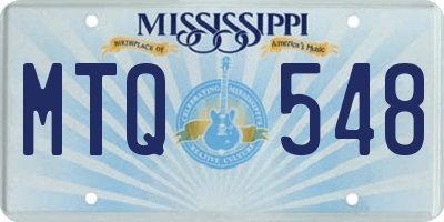 MS license plate MTQ548