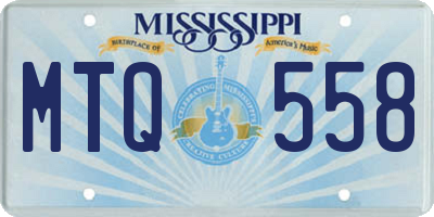 MS license plate MTQ558
