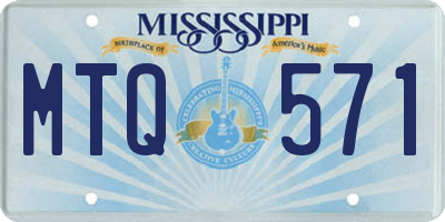 MS license plate MTQ571