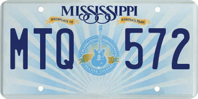MS license plate MTQ572