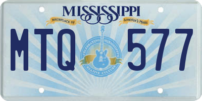 MS license plate MTQ577