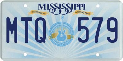 MS license plate MTQ579