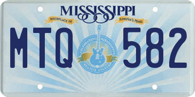 MS license plate MTQ582