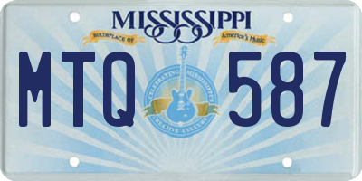 MS license plate MTQ587