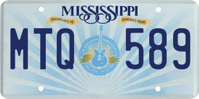 MS license plate MTQ589