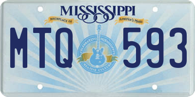 MS license plate MTQ593