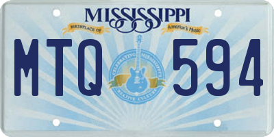 MS license plate MTQ594
