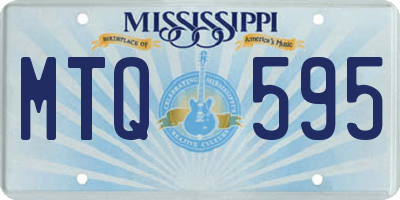 MS license plate MTQ595