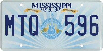 MS license plate MTQ596