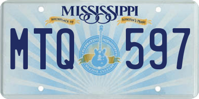 MS license plate MTQ597