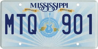 MS license plate MTQ901