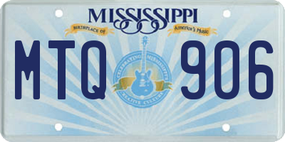 MS license plate MTQ906
