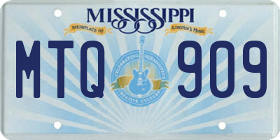 MS license plate MTQ909