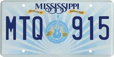 MS license plate MTQ915