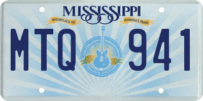 MS license plate MTQ941