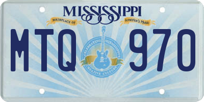 MS license plate MTQ970