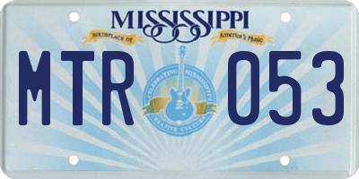 MS license plate MTR053