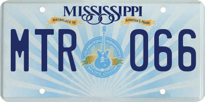 MS license plate MTR066