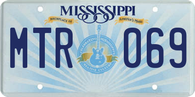 MS license plate MTR069