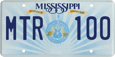 MS license plate MTR100