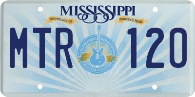 MS license plate MTR120