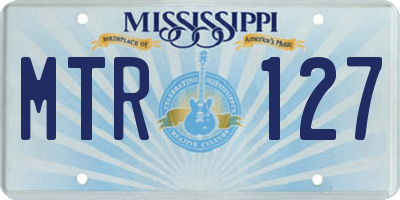 MS license plate MTR127