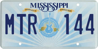 MS license plate MTR144