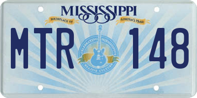 MS license plate MTR148