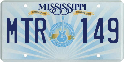 MS license plate MTR149