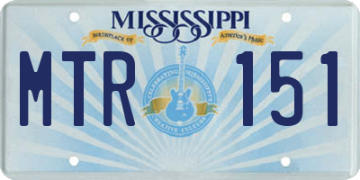 MS license plate MTR151