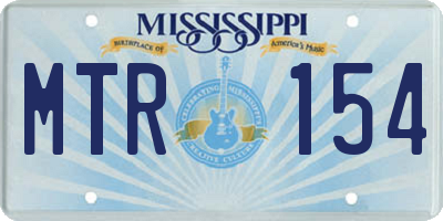 MS license plate MTR154