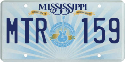 MS license plate MTR159