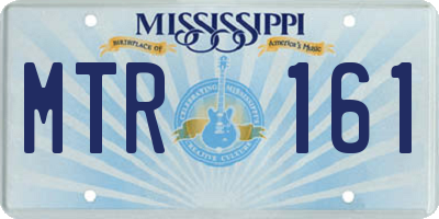 MS license plate MTR161