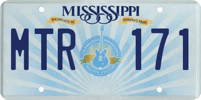 MS license plate MTR171