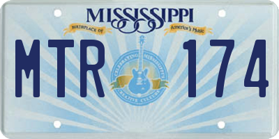MS license plate MTR174