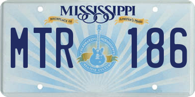 MS license plate MTR186