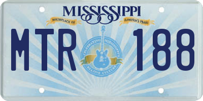 MS license plate MTR188