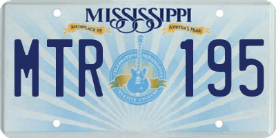 MS license plate MTR195