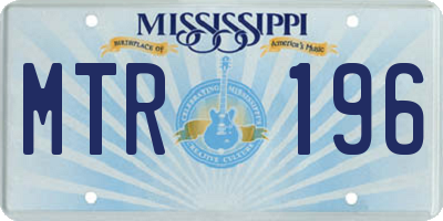 MS license plate MTR196