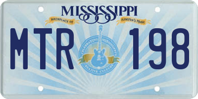 MS license plate MTR198