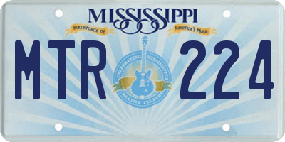 MS license plate MTR224