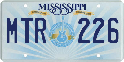 MS license plate MTR226