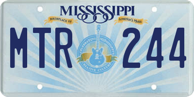MS license plate MTR244