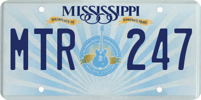 MS license plate MTR247